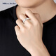Miss JuJu pt950 platinum ring men's live ring platinum ring solid adjustable open ring women's closed ring 13# 4.8-5.0g