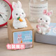 Jouer à la lutte contre le lapin Ornements d'anniversaire cadeau femme de travail de coeur pratique de bureau