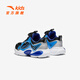 Anta-Kinder-Turnschuhe Jungenschuhe 2025 Frühlings- und Sommer-Neuerproduktknaufknopf-Gesichtslampe-Schuhe Running Schuhe [Jungen] Schwarz/Delphin Blau/Silber 9904-2 32