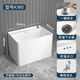 Balcón XMSJ Cerámico Tank Baño Baño Cuenca Granja Gran Piscina para el suelo Fourroom Pool de altura de gran altura K15052 Longitud*36 Ancho*42 Piscina de altura de mopas + Pistola de rociado de grifo plateado