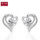 Chow Tai Fook heart-shaped PT950 platinum stud earrings PT161884