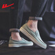 Krieger Herrenschuhe Leinwand Schuhe Frühling und Sommer Neue Stil einbeinige faule Schuhe atmungsaktive Sportschuhe Alte Peking-Stoffschuhe Männer Grün 42