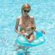 swimbobo儿童游泳圈防侧翻男女童坐圈 小孩充气浮圈安全坐圈儿童游泳装备 蓝色S(0-2岁 12-30斤宝贝）