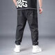 Pantalones Harren de primavera masculina de Vanjano con botas Martin Boots Spring and Summer Fat Man Jeans Men a gran tamaño Hip-hop tendencia 867 Jeans Black One Size M recomendado 80-100 Jin [Jin iguala 0.5 kg]
