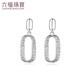Lukfook Jewelry Platinum 950 Möbius Ring Platinum Earrings Earrings Gift Price GJPTBE0008 1.84g (including labor cost 191 yuan) with silicone ear plugs
