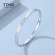 TTMIX Explosive Platinum Bracelet Women's pt950 Platinum Bracelet Concubine Bracelet Authentic Oval Concealed Buckle Bracelet 60mm Weight 18.19g Width 4.5mm