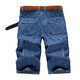 Aixclasic Summer Brand Jeans Herren Shorts Sieben-Punkte-Mehrfach-Pocket-Werkzeuge losen, gerade Kleidung mit großer Größe im Freien Dünnmodell 753-2 (Teil 1) 33 Authentische Theke