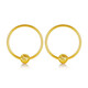 Liuguifu Jewelry Yellow 18K Gold Earrings Transfer Beads Circle Earrings Color Gold Earrings for Women EK0200011 Yellow 18K Gold
