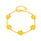Traum Jinyuan Gold Armband gebrochener Bingbing Pfirsich Blüte 5g Fuß Gold Fünf Blumenarmband Geschenk für Freundin 18cm-Avout 6.8g