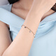 Yuan Shengfu's new PT950 fashionable fancy four-leaf clover platinum bracelet, women's simple platinum bracelet, 4.15 grams, adjustable length 14.5-16.5cm