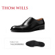 THOM WILLS商务正装皮鞋男牛皮手工三接头真皮英伦牛津鞋男士年轻人新郎婚鞋 黑色小牛皮+胶底款B671-H2 41 /7.5码