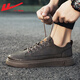 Pull back men's sneakers 2025 autumn and winter new men's leather lightweight fashionable versatile casual shoes brown 40