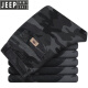 吉普（JEEP）【高档轻奢】工装裤男宽松直筒裤子多口袋迷彩长裤纯 棉秋冬季厚 厚款 军绿色9926 L