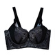 
UHFR Beauty Salon Sisters Women's Bra Adjustable Underwear Gathering Medium Thick B Cup Embroidered Bra J12035 Ivory Gray 80B All Size