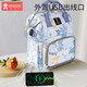 
Xin'an Dai Mommy Bag, double shoulder travel large capacity multi-functional mother and baby milk bag, waterproof and anti-fouling light and convenient bag, flagship blue sea phantom dolphin [upgraded large capacity]