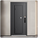 
OUDILE new ventilated 4-level anti-theft door entrance door + breathable door and window hidden and raised safety door + fingerprint smart lock Visible cat eye lock 2050*1050/2150*960