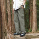 顶峰保罗（Dingfengbaoluo）户外冲锋裤子男春夏季山系休闲宽松工装直筒长裤子29018军绿L