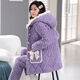 Gtyuwvg Hunan Desgaste provincial para mujeres Coral de invierno Velvet Flanela engrosada de algodón de algodón de tres capas Flannel e invierno de gran tamaño para el hogar Muebles para el hogar HL-6623 de longitud rosa-medium. Modelo M Recomendado 80-100Jin [Jin es igual a 0.5 kg]