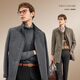 Sept Wolf Wainen Mabe's Mou Mound's New Winter Stand Collar Couleur propre Couleur en laine Moyenne Longueur Médion Vêtements pour hommes décontractés 003 (gris moyen) L 170 / 88A