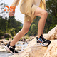 Anta children's sandals men's big children's beach shoes 2024 summer Baotou breathable knob button sports class sports frame shoes black/white/middle blue 6995H-1 38