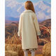 Radinka2025 autumn and winter new style for girls' fashionable children's woolen coat thickened cotton mid-length woolen jacket JWX beige [single-layer lining] 140