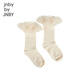 jnby by JNBY Jiangnan cloth children's clothing high-tube socks mesh fashionable casual cute autumn and winter girls and children 6O8N13540 058/green gray and white 30