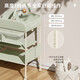 
ULOP Diaper Table Baby Care Table Multi-function Newborn Diaper Change Bath Bathroom Foldable Deluxe Green Diaper Table [small water basin + toy stand + free