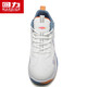Pull back basketball shoes men's shoes new autumn high-top sports shoes youth leather waterproof thick sole non-slip heightening running shoes white/blue/orange 40