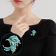 Hongzhuangnuo gives gifts to women, Phoenix brooch, high-end ladies Chinese enamel corsage, elegant suit jacket accessories, practical XZ0336 Phoenix Yu Fei brooch