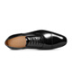 
THOM WILLS business formal leather shoes men's cowhide handmade three-joint genuine leather British Oxford shoes men's young groom wedding shoes black bright leather + rubber sole B672-Y2 43 /8.5 size