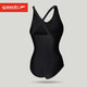 
speedo swimsuit women's triangular one-piece sexy comfortable casual hot spring slim backless swimsuit anti-chlorine quick-drying swimsuit black 13546 XL [38 size recommended weight 64-69kg]