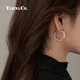 Yijin Twist Earrings Sterling Silver Niche New 2025 Earrings for Women Light Luxury High-end Earrings for Best Friend and Girlfriend Exquisite Gift Box 999 Silver Needle Twist Earrings