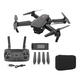 Drone pliant à quatre axes à haute définition Dual-caméra Photographie Aircraft E525 Remote commande Aircraft Toys Black Standard (pas de photographie aérienne) Version électrique double (emballage à outils)