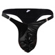 Bright patent leather low waist men's thong imitation leather sexy T-trousers men Unbuttonable sex performance underwear men Pink All size