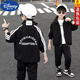 Disney (DISNEY) brand boys sports jacket autumn 23 new trendy boys baseball uniform spring middle and large children spring and autumn children's jacket black size 150 recommended for children 140 cm