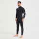ZCCO new 3mm wetsuit men's one-piece warm surfing wetsuit women's long-sleeved cold-proof snorkeling winter swimsuit black (men's style) L