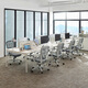 Lin's Home Simple Office Computer Desk Desktop Double Office Workbench Lin's Wood Industry LH880 [Warm White] Two-person Staff Table