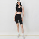 FirstStation [gleiches Modell im Einkaufszentrum] Daya Home Slim High Taille Slim Short Leggings für Frauen 24 Frühlings- und Sommer Neuer Stil 6221a Black 165/72A/L