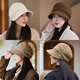 Jimmy Leaf 2025 Korean version of the new temperament duck tongue fashion simple splicing hat women's autumn and winter warm windproof basin hat beret black
