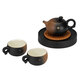 Wanqiantang (Edenus) complete set of tea sets, ceramic high-end teacups and teapots set as a souvenir for parents, good luck in everything, convenient gift, tea set for two people at home (1 pot, 1 cup, 2 cups)