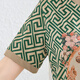 Fuxi mittlere Mutter Mode Top Zwei-teiliger Sommer Neue Kurzärmer T-Shirt Sportswear Mode Mutter Sommeranzug 1391-Gly860 Green XL Empfohlen 105jin [Jin ist 0,5 kg]