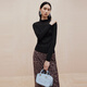 Firststation Daya Home Fashion Half High Neck Slim Slim Long Manche Base Shirt Women's 24 Automne et hiver Nouveau modèle 9905A noir 160 / 84A / M