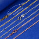 Mu Chenjin Duoxi 18k gold necklace women's o-shaped chain gold clavicle chain au750 rose gold plain chain platinum flash o chain colored gold 18k white gold o-shaped chain thick 1.7mm 45-50cm about 2.75~2.85g