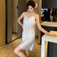 
Modal pajamas for women 2025 summer new ice silk cool sling nightgown for women vest sexy summer sweet home clothes AM11949 M