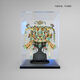 Acrylic loop light display box is suitable for cool-point emerald phoenix crown metal puzzle three-dimensional model storage dust cover, matte black base, open door version, 20x20x30cm only display box