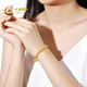 CHINA GOLD Broken Gold Bracelet Women's Pure Gold Coiled Gold Bracelet Transfer Beads Birthday Gift for Girlfriend and Wife Jingsuda Pure Gold Broken Gold Bracelet About 3.2g*Selected Gift Box