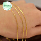 Yujingji Fat Donglai same style 18k gold adjustable universal chain 18 gold necklace word chain thin 750 steel stamp female gold gold pure gold yellow O word chain 1.88g x 50cm