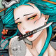 
Personalized creative geisha character car sticker body scratches block electric car scratch sticker helmet decoration sticker Geisha car sticker 22*33cm brown hair (D11301)