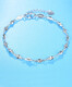 Yubo Workshop platinum bracelet for women Pt950 fashionable white gold and platinum anklet thin solid bracelet Pt950 platinum bracelet about 2.4g free certificate length 16+2