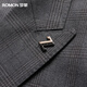Romon suit men's double-breasted casual business retro men's suit jacket slim wedding groom's dress for men